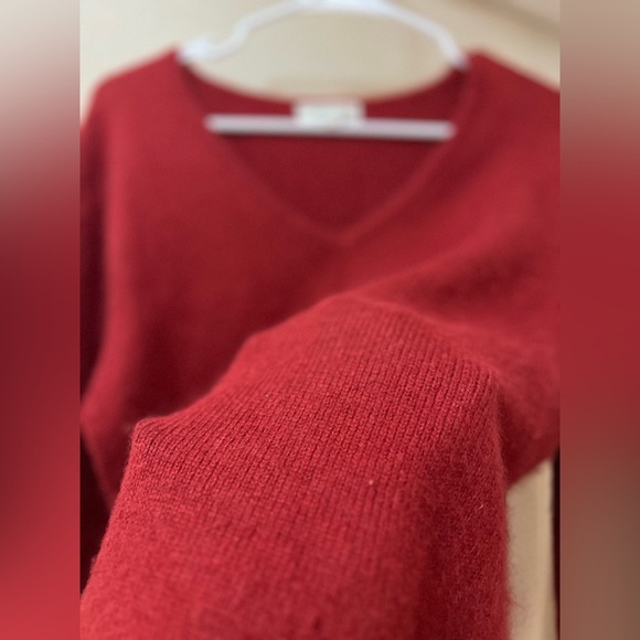 Beechers Brook Vintage Red Angora Blend Sweater Size Large SO SOFT luxury - Picture 6 of 7